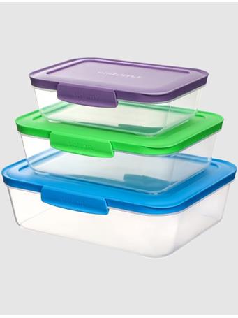 CONTAINED - 3 Piece Food Container Nest It ASSORTED