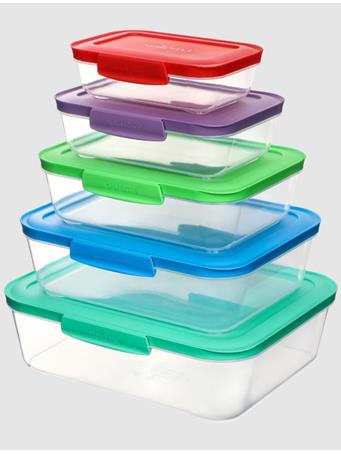 CONTAINED - 5 Piece Food Container Storage Nest Set ASSORTED