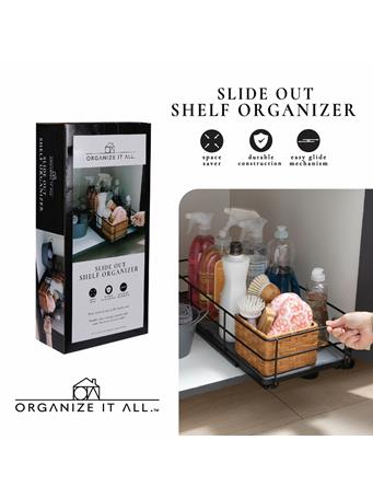 KENNEDY INTERNATIONAL - Slide Out Shelf Organizer MATTE BLACK