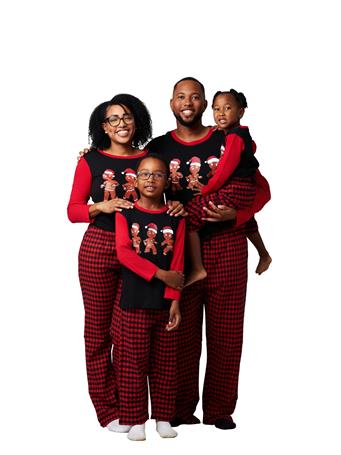 BOTTOMS OUT - Family Set of TikTok Cookie Pajamas (KIDS SIZING) BLACK RED