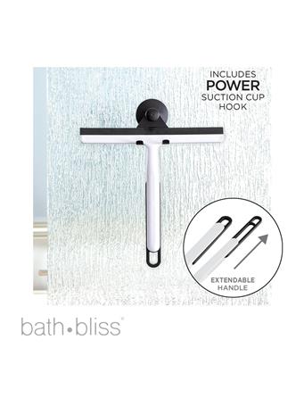 BATH BLISS - Extendable Squeegee with Suction Hook WHITE