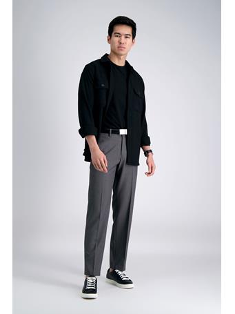 HAGGAR - Premium Comfort Dress Pant DK GREY