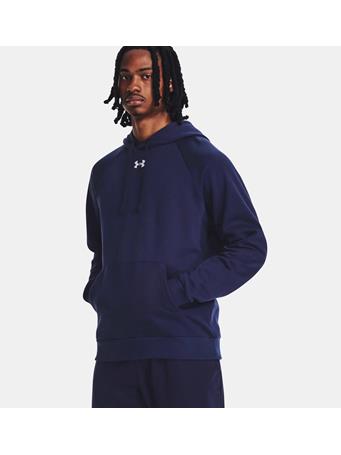 UNDER ARMOUR - Men's UA Rival Fleece Hoodie MIDNIGHTNAVY/WHITE