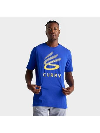 UNDER ARMOUR - Men's Curry Logo Trend T-Shirt ROYAL/WHITE/TAXI