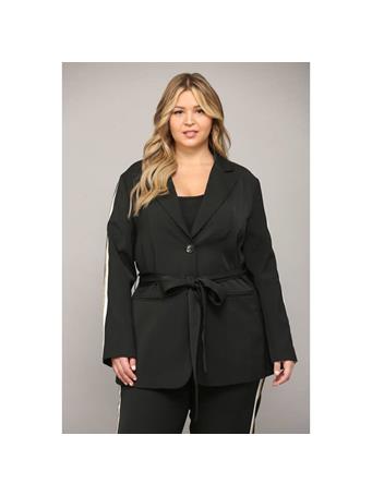 GILLI CLOTHING - Waist Tie Blazer BLACK