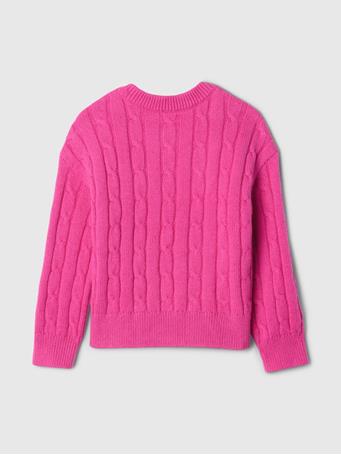 GAP - CashSoft Cable-Knit Sweater SUPER PINK NEON