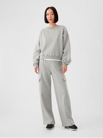 GAP - Vintage Soft Wedge Crewneck Sweatshirt LIGHT HEATHER GREY B08