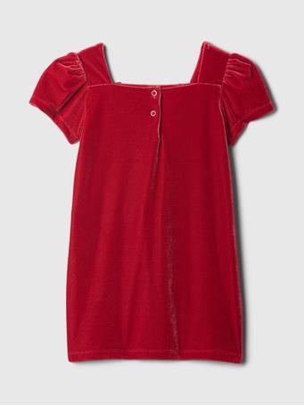 GAP - Velour Bow Shift Dress SLED