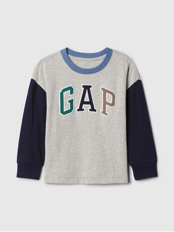 GAP - Colorblock Logo T-Shirt LIGHT HEATHER GREY B08