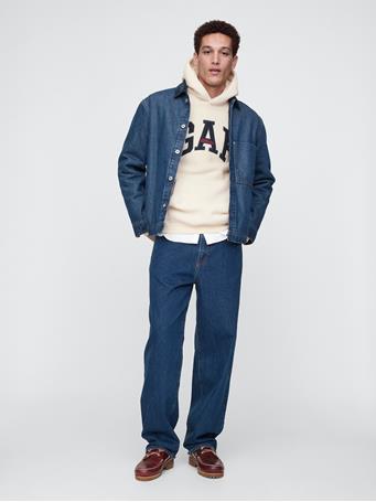 GAP - Athletic Logo Hoodie ORGANIC WHITE