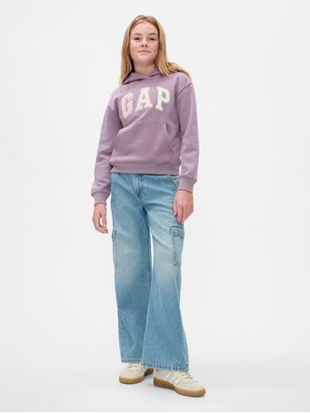 GAP - Kids Relaxed Logo Hoodie AMETHYST PURPLE
