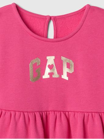 GAP - Arch Logo Sweatshirt Dress SUPER PINK NEON