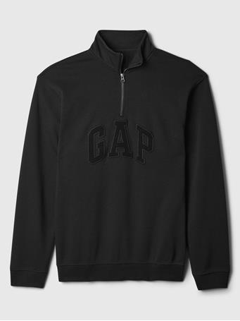 GAP - Relaxed Logo Quarter-Zip Sweatshirt MOONLESS NIGHT