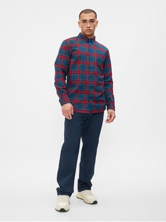 GAP - Oxford Shirt in Standard Fit BLUE MULTI PLAID