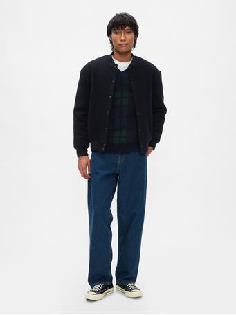 GAP - Plaid V-Neck Sweater BLUE PLAID COMBO B