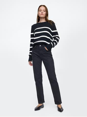 GAP - Crewneck Sweater BLACK WHITE STRIPE
