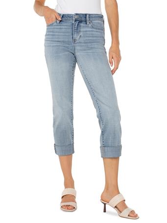 LIVERPOOL JEANS - Charlie Crop Wide Rolled Cuff TEMESCAL