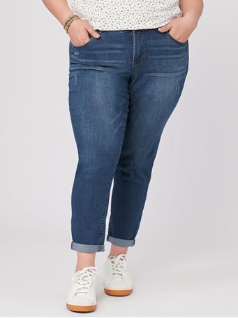 DEMOCRACY - "Ab"solution Indigo Denim Ankle Skimmer Plus Jeans INDIGO