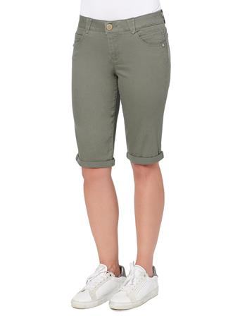 DEMOCRACY - "Ab"solution Colored Bermuda Shorts DUSTY OLIVE