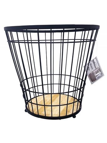 EURO-WARE - Bamboo Waste Bin BLACK