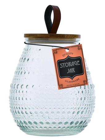 EURO-WARE - 2.1 Quart Glass Storage Jar with Bamboo Lid NO COLOUR