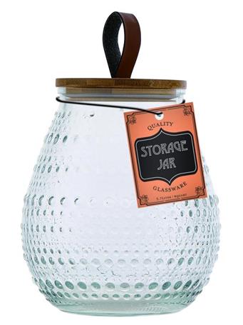 EURO-WARE - 4 Quart Glass Storage Jar with Bamboo Lid NO COLOUR