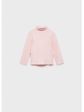MANGO - Turtleneck T-shirt PINK