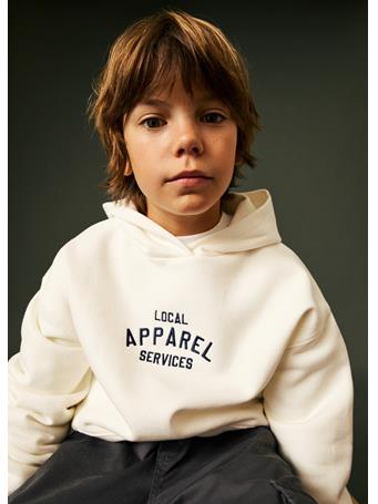 MANGO - Embroidered Message Sweatshirt IVORY