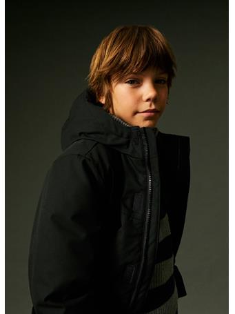 MANGO - Hooded Water-repellent Quilted Jacket BLACK