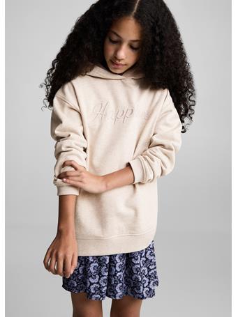 MANGO - Embroidered Detail Cotton Sweatshirt LIGHT BROWN