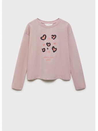 MANGO - Beaded Embroidery T-shirt PINK