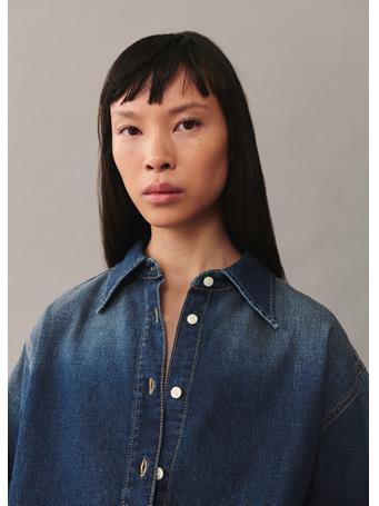 MANGO - Oversize Denim Shirt NAVY