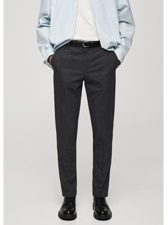 MANGO - Slim-fit Cotton Pants GREY