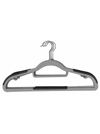 TOWNHOUSE - Plastic Hanger With Black Anti-Slip 10 Pack GREY