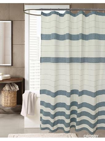 RAMALLAH TRADING CO - Crosby Cotton Shower Curtain BLUE