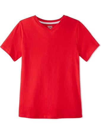 FRENCH TOAST - Boys' Short Sleeve V-Neck Tee RED