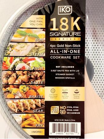 IKO COOKWARE - 18k Signature All-In-One Cookware Set - 4 Pieces NO COLOR