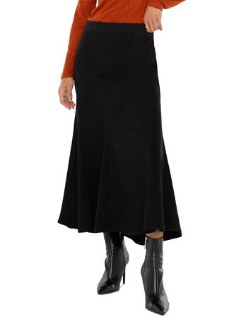 LIVERPOOL JEANS - Pull On Mermaid Maxi Skirt BLACK RINSE