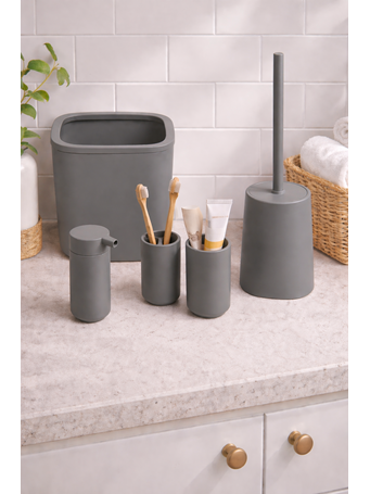 MARINER HOME - 6 Piece Bath Accessory Set GREY
