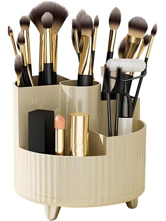 CONTAINED - Rotating Make-Up Organizer IVORY