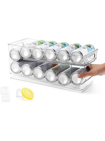 CONTAINED - Drink Storage Rack Double Layer CLEAR