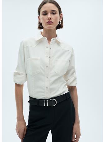 MANGO - Corduroy Pockets Overshirt NATURAL WHITE
