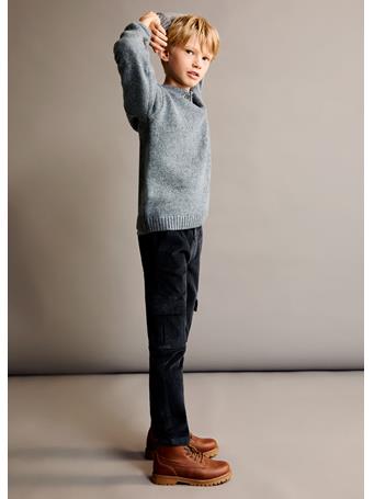 MANGO - Corduroy Cargo Pants DARK BLUE