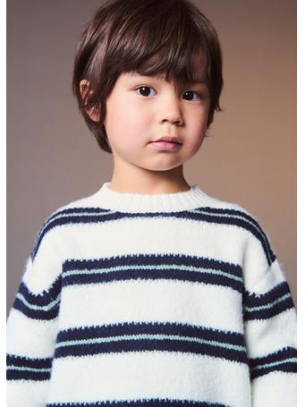 MANGO - Striped Knit Sweater BEIGE