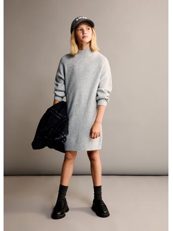 MANGO - Chunky Knit Dress GRAY