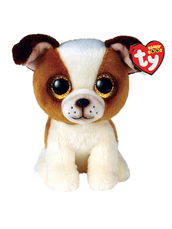 TY INC - Hugo the Brown and White Dog NO COLOR