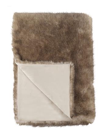 MAISON LUXE - Fur Throw 50X60 BROWN