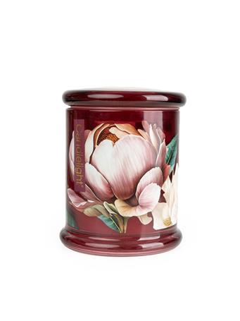 CANDLELIGHT - Large Glass Lidded Jar - Peony & Water Lily 6PK DARK PINK