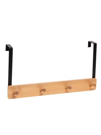 KENNEDY INTERNATIONAL - Bamboo 4 Peg Over the Door Hook BLACK