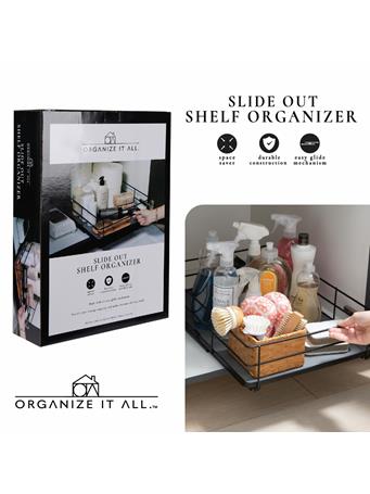 KENNEDY INTERNATIONAL - Slide Out Shelf Organizer MATTE BLACK